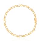 Pulseira Masculina Grumet Em Ouro 18k 1x1 Elo Alternado 5mm Pulseira Masculina Grumet Em Ouro 18k 1x1 Elo Alternado 5mm