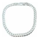 Pulseira Masculina Gurmet 18cm Prata Legitima 925