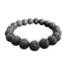 Pulseira Masculina Lava Vulcânica Esferas 10mm - Proteção