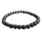 Pulseira Masculina Lava Vulcânica Esferas 6mm - Proteção