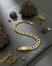 Pulseira Masculina Neromen Grumet Banho Ouro 18k 21cm