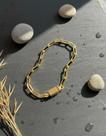 Pulseira Masculina Neromen Santorini Banho Ouro 18k 21cm