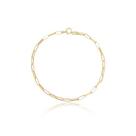 Pulseira Masculina Ouro 18k 750 Alongada Quadrada