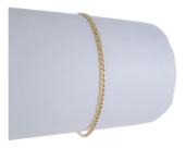 Pulseira Masculina Ouro 18k 750 Grumezinha 21 Cm Novidade