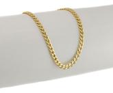 Pulseira Masculina Ouro 18k Grumet 3.3 21 Cm Certificado G