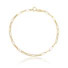 Pulseira Masculina Ouro 18k Quadrada Grossa