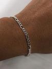 Pulseira Masculina Prata Maciça 925 Modelo 3 E 1 - 3 Mm F.g