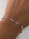 Pulseira Masculina Prata Maciça 925 Modelo 3 E 1 - 3 Mm