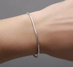 Pulseira Masculina Prata Ultra Fina Grumet Flat Inoxidável