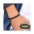 Pulseira Masculina Vintage Oxidada De Aço Inoxidável Com Corrente Dupla Curb E Estilo Punk Antigo