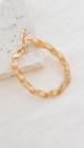 Pulseira Maxi Elos Torcidos Ondulado Banho Ouro 18k Delta Joias