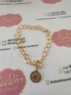 Pulseira Medalha Pai Nosso Folheada