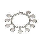 Pulseira Medalhas 10 Mandamentos Prateada