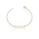 Pulseira Melindrosa Infantil Bebe Nome 13 Cm Ouro Puro 10k Pulseira Melindrosa Infantil Bebe Nome 13 Cm Ouro Puro 10k
