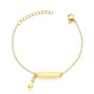 Pulseira Melindrosa Infantil Pingente Figa Folheada A Ouro Pulseira Melindrosa Infantil Pingente Figa Folheada A Ouro