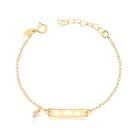 Pulseira Melindrosa Infantil Trabalhada Folheada A Ouro Pulseira Melindrosa Infantil Trabalhada Folheada A Ouro
