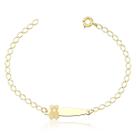 Pulseira melindrosa ursinho infantil ouro 10k m17 Pulseira melindrosa ursinho infantil ouro 10k m17