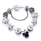 Pulseira MIADEAL Cartoon Mouse Theme Charms Pandora DIY Black