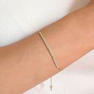 Pulseira Mini Riviera Ajustável Banhado em Ouro 18k