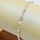 Pulseira Minimalista de Ametista Facetada com Fecho em Prata 925 - Sabedoria e Intuição