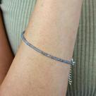 Pulseira Minimalista Facetada de Labradorita e Fecho em Prata 925 - Consciência e Espiritualidade