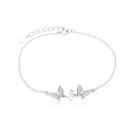 Pulseira Minimalista Trio de Borboletas Prata 925 Pulseira Minimalista Trio de Borboletas Prata 925
