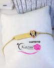 Pulseira minnie nome placa s/gravar resina