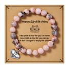 Pulseira MIXJOY 22º aniversário rosa Zebra Jasper Stones Pulseira MIXJOY 22º aniversário rosa Zebra Jasper Stones