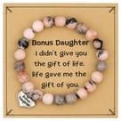 Pulseira MIXJOY Bonus Daughter Pink Zebra Jasper Beads Pulseira MIXJOY Bonus Daughter Pink Zebra Jasper Beads