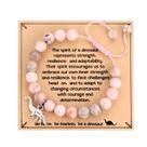 Pulseira MIXJOY Dinosaur Charm Jewelry Pink Rope para adolescente
