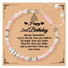 Pulseira MIXJOY Happy 2nd Birthday para mulheres de 2 anos