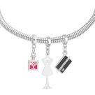 Pulseira Moda Berloque Banhado a Prata 925