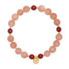 Pulseira Moonstone para mulheres com contas de areia em ouro roxo
