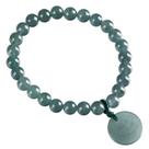 Pulseira natural de jadeíte azul Water Ice Jade Beads