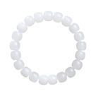 Pulseira Natural Hetian White Jade 8x10mm Barrel Beads