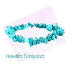 Pulseira Natural Howlita Turquesa Cascalho - Tranquilidade