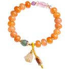 Pulseira Natural Jinsi Jade Abacus Bead para mulheres 9,5x6mm