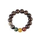 Pulseira natural Kyara Agarwood com contas de ágata Five-Luck