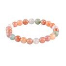 Pulseira natural multicolorida de quartzo rutilado para mulher