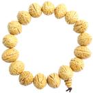 Pulseira Natural Peach Stone Beads Danfeng Eye Design