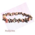 Pulseira Natural Pedra Rodonita Em Cascalho - Fraternidade