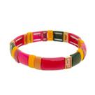 Pulseira nena retangulos metal pink Pulseira nena retangulos metal pink