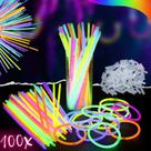 Pulseira neon tudo com 100 festa p balada alto brilho fluorescente - CARDAD