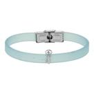 Pulseira NEW STYLE KeyAço e Caucciu Azul Celeste 7,5mm 21cm