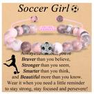 Pulseira OAVOOK Soccer Charm ajustável para meninas adolescentes