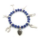 Pulseira Ogum Orixás Umbanda Candomblé Azul Ajustável