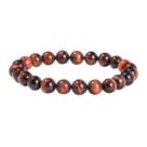 Pulseira Olho de Boi 8mm Pedra Natural Força Interior Unissex