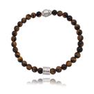 Pulseira olho de tigre cruz de malta
