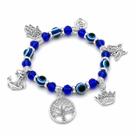 Pulseira Olho Grego Azul Feminina Design Moderno Luxo Sorte Brilho Desing Pulseira Olho Grego Azul Feminina Design Moderno Luxo Sorte Brilho Desing