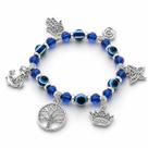 Pulseira Olho Grego Azul Proteção Contra Mau Olhado Sorte Diversos Brilhante